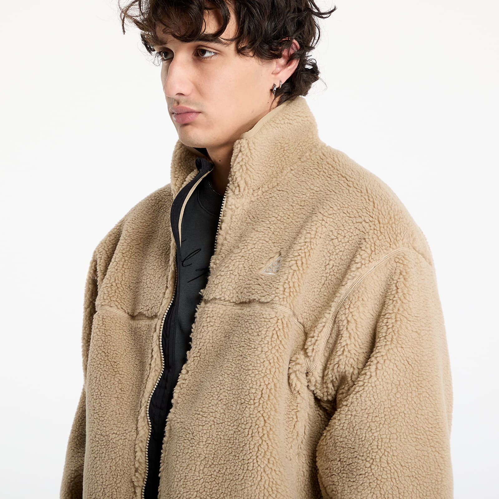 Meeste kapuutsiga dressid Nike ACG "Canwell Glacier" Men's Therma-FIT ADV Windproof Fleece Khaki/ Summit White