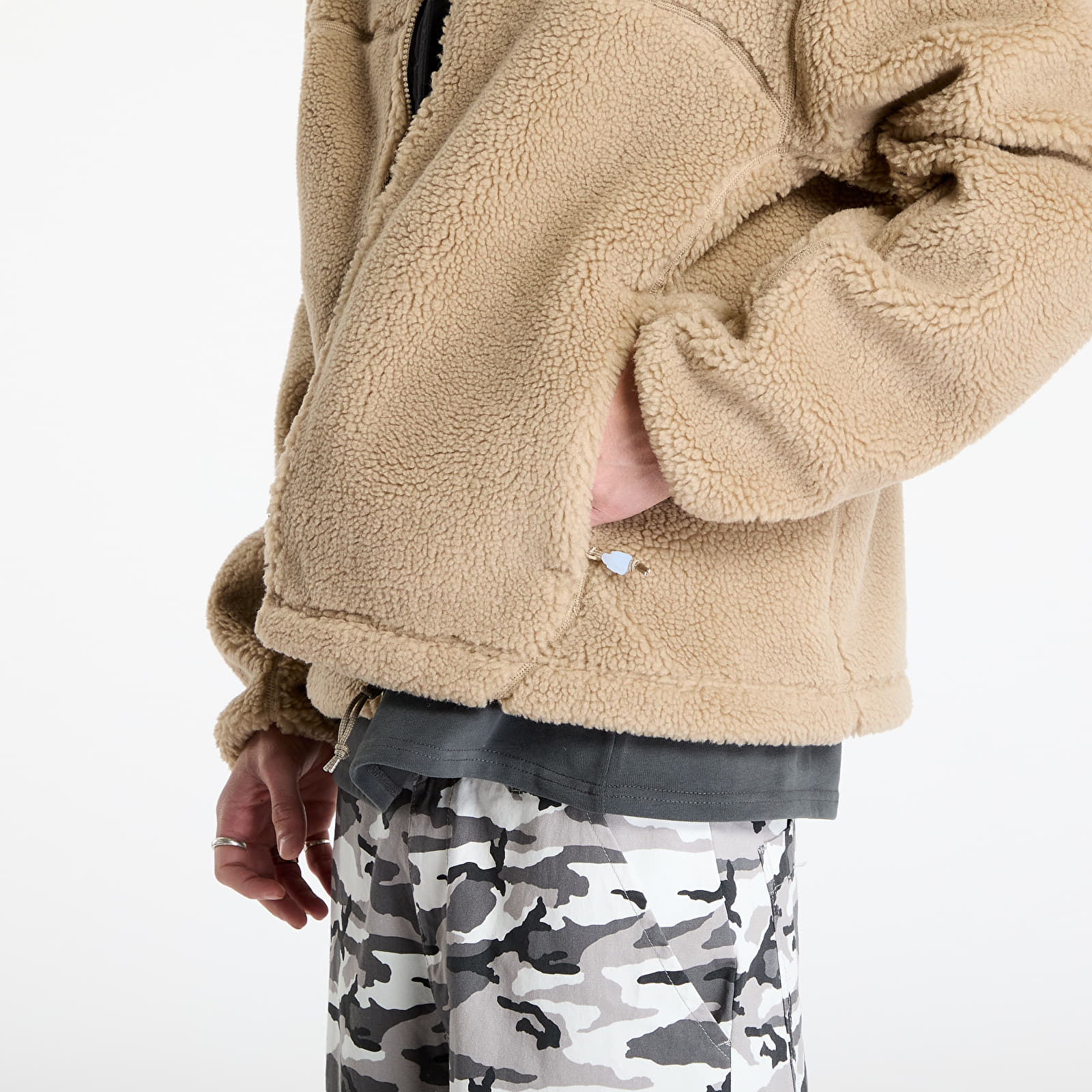 Meeste kapuutsiga dressid Nike ACG "Canwell Glacier" Men's Therma-FIT ADV Windproof Fleece Khaki/ Summit White