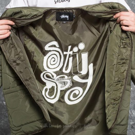 Jackets Stüssy Quilted Military Jacket Olive (115303 olive) | Footshop
