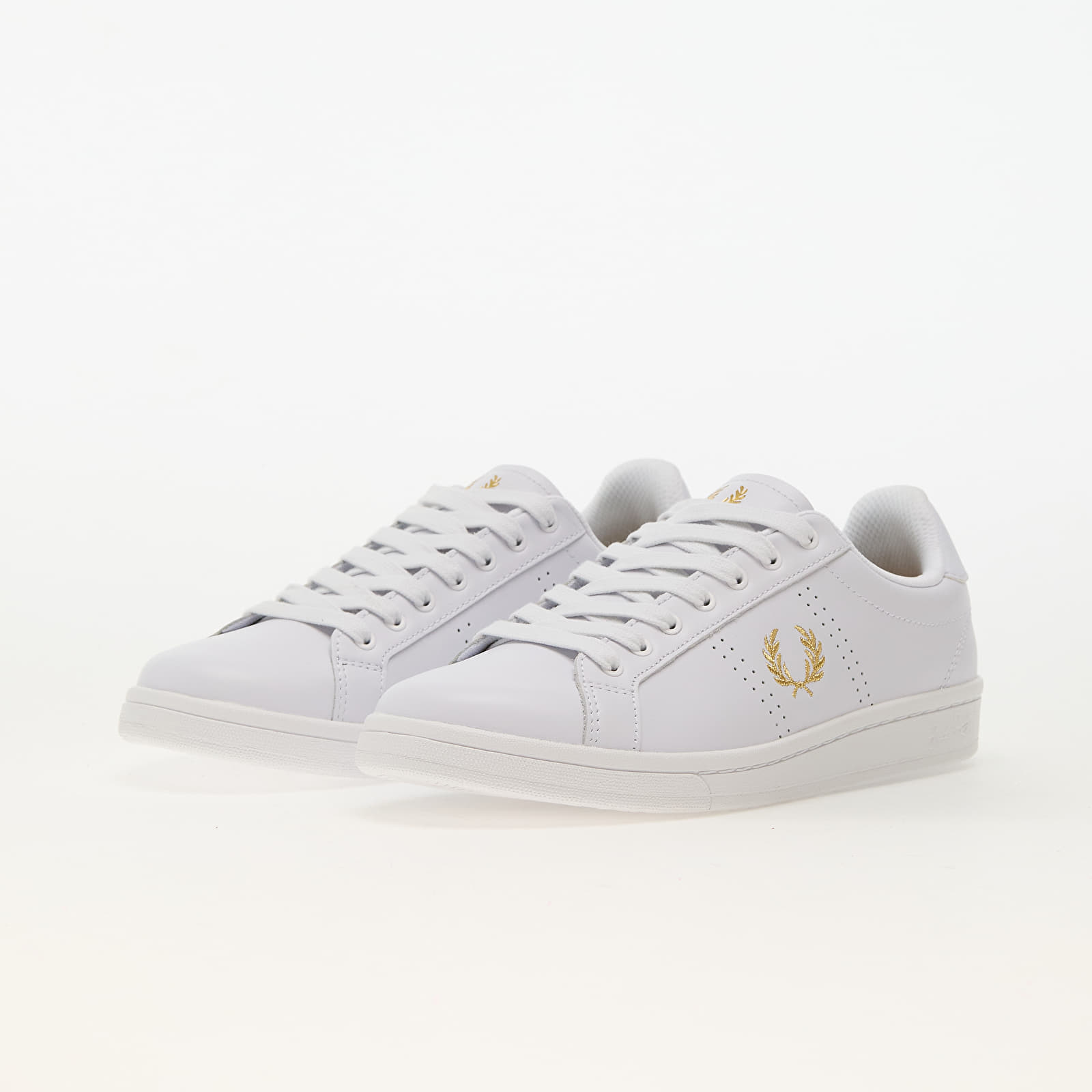 Scarpe uomo FRED PERRY B721 Leather White/ Gold