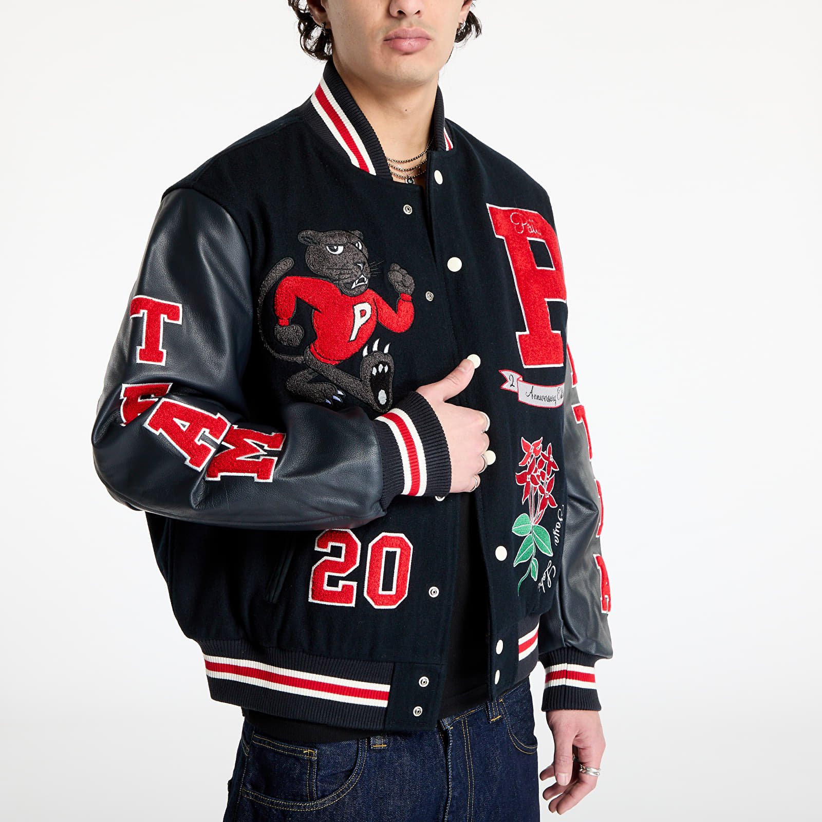 Bomber Jackets Patta 20th Anniversary Varsity Jacket Maritime Blue