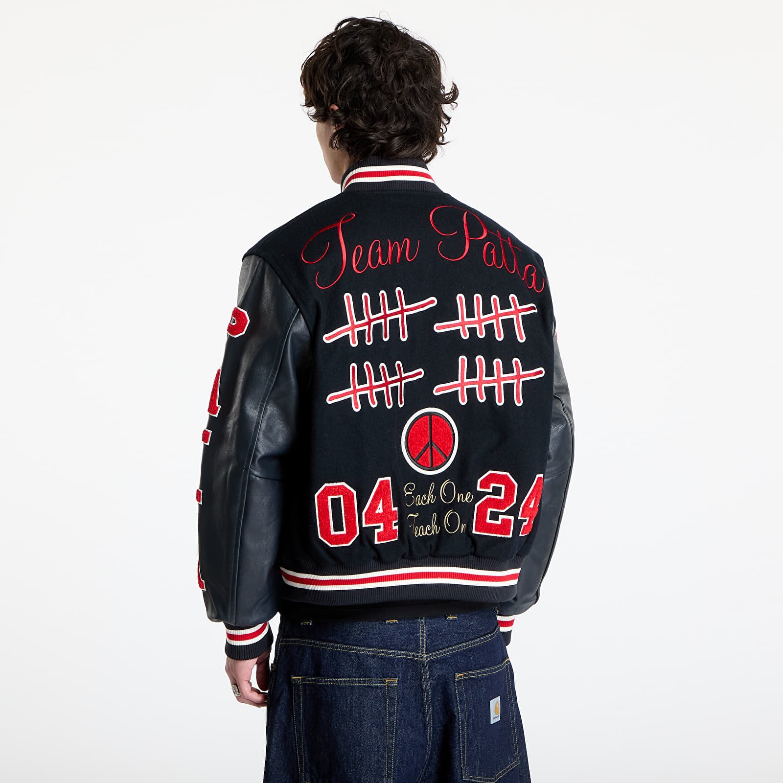 Bomber Jackets Patta 20th Anniversary Varsity Jacket Maritime Blue