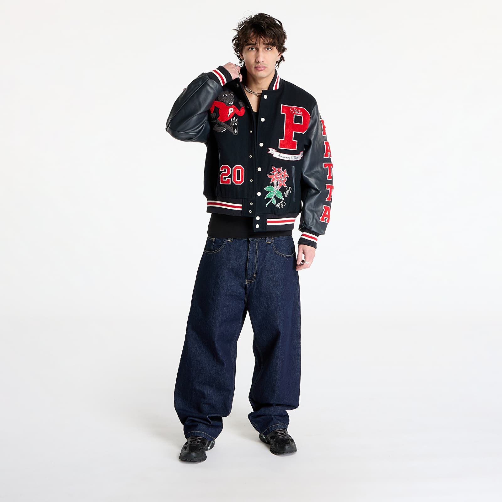 Bomber Jackets Patta 20th Anniversary Varsity Jacket Maritime Blue