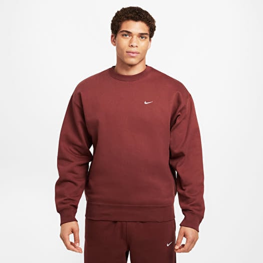Nike Solo Swoosh Men's Fleece Crew Dark Pony/ White
