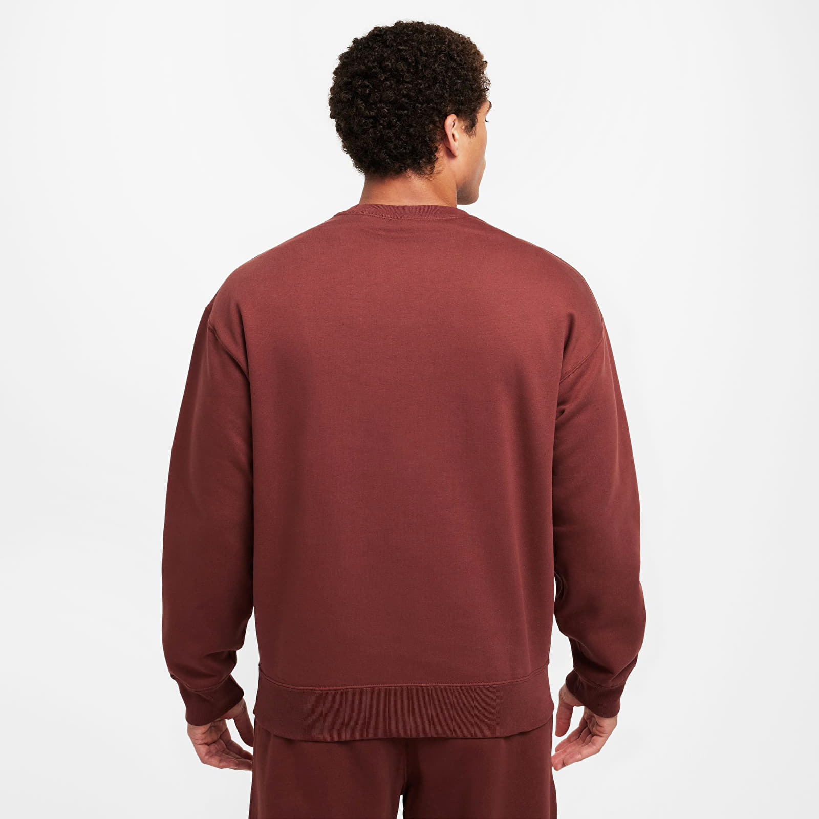 Mikiny Nike Solo Swoosh Men's Fleece Crew Dark Pony/ White