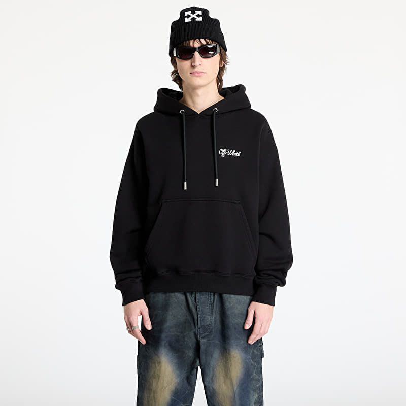 Sweatshirt Off-White Script Skate Hoodie Black/ White