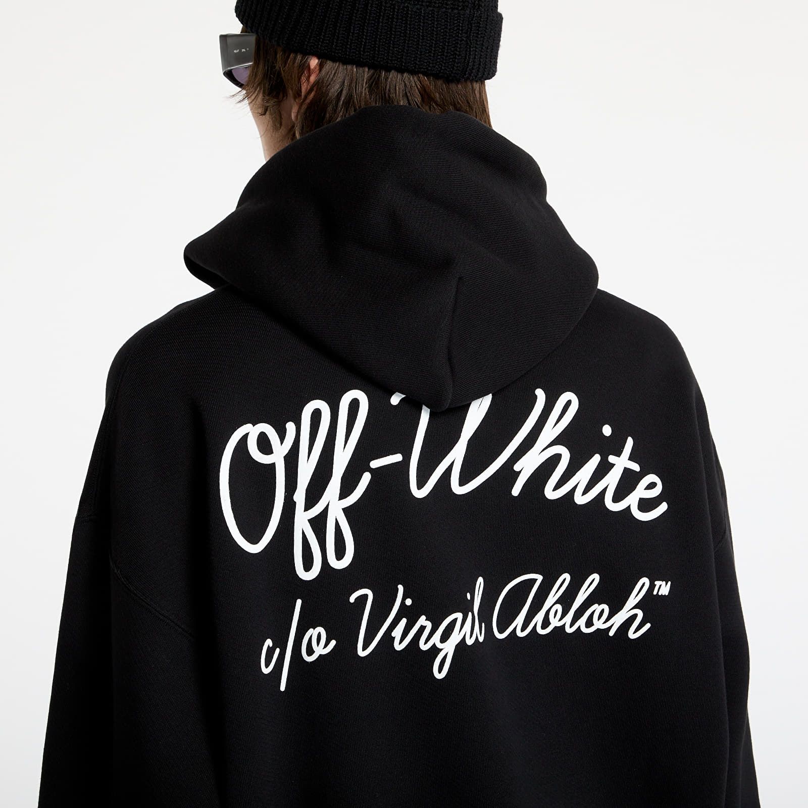 Hoodies and sweatshirts Off White Script Skate Hoodie Black White Footshop