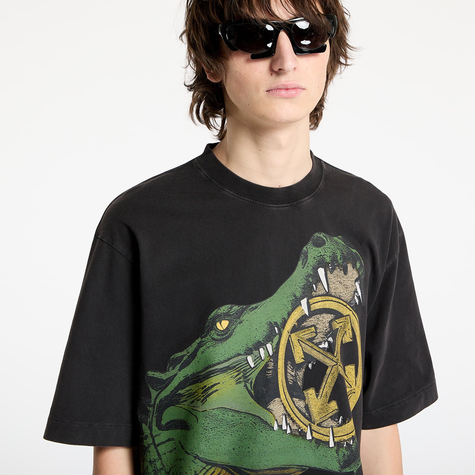 T-Shirts Off-White Big Croco Skate S/S Tee Vintage Black