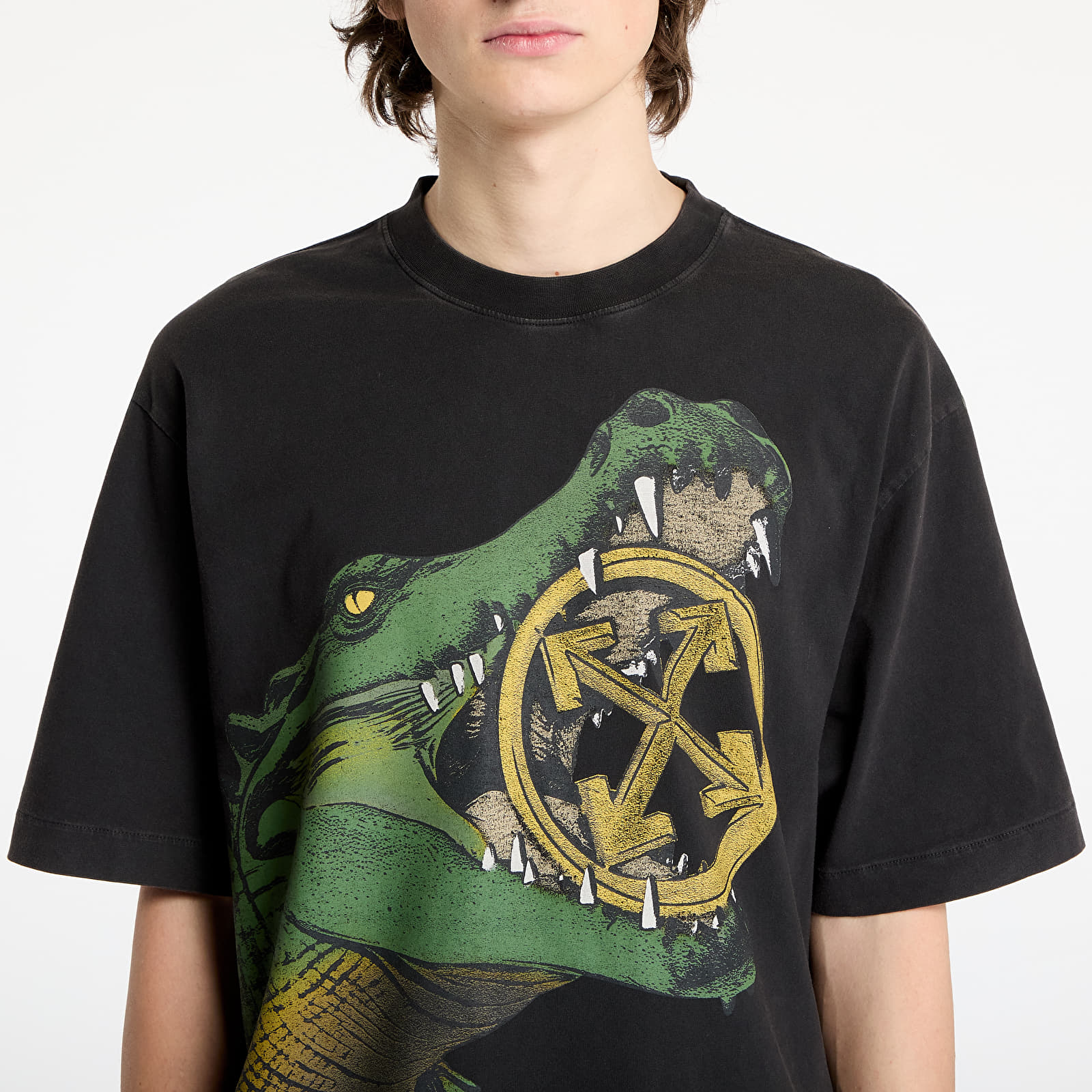 T-Shirts Off-White Big Croco Skate S/S Tee Vintage Black