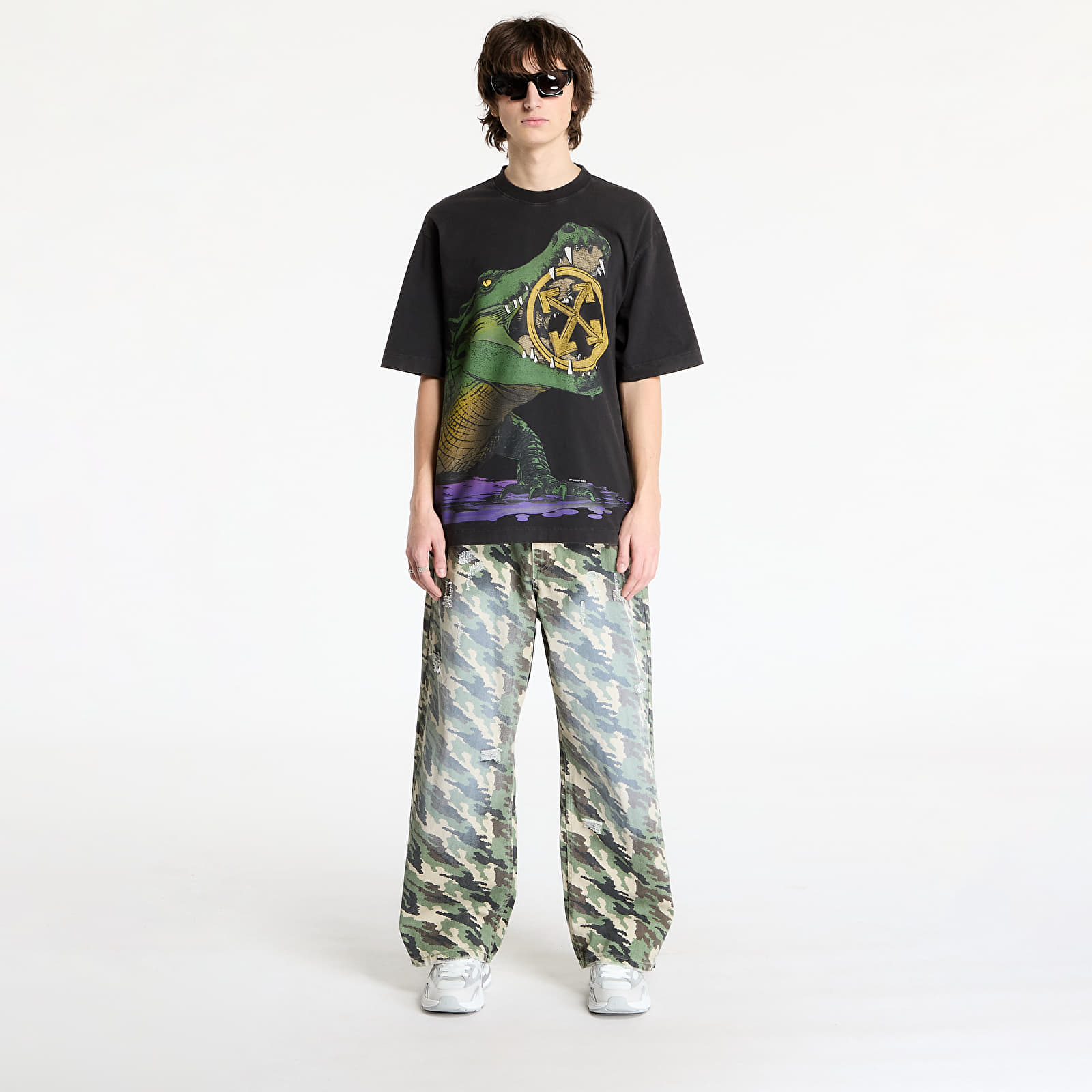 T-Shirts Off-White Big Croco Skate S/S Tee Vintage Black