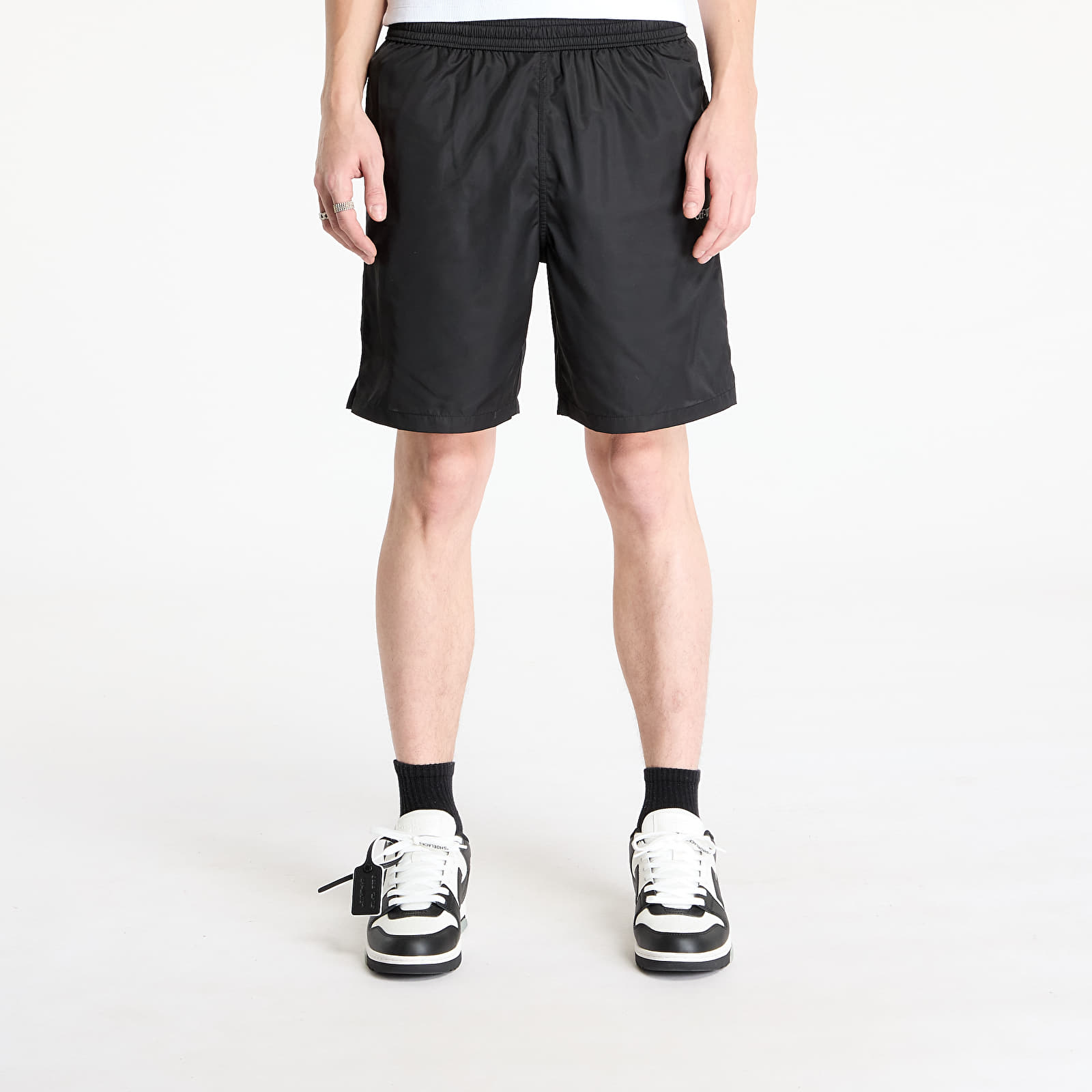 Fürdőruha Off-White Arr Surfer Swimshorts Black/ White