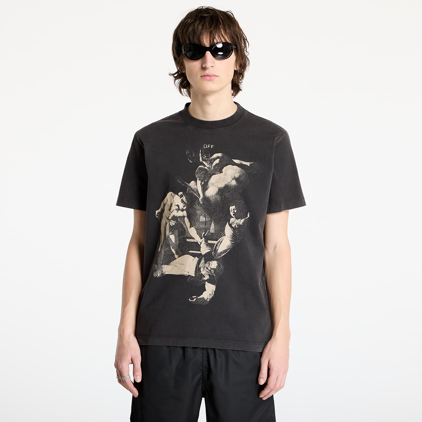 T-Shirts Off-White Martyrdom Slim S/S Tee Vintage Black