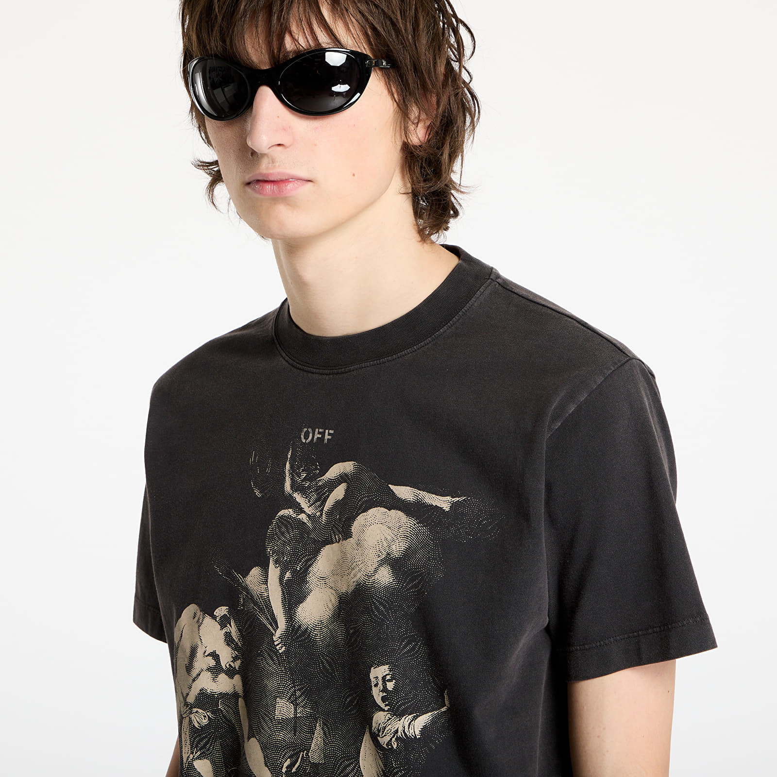 T-Shirts Off-White Martyrdom Slim S/S Tee Vintage Black