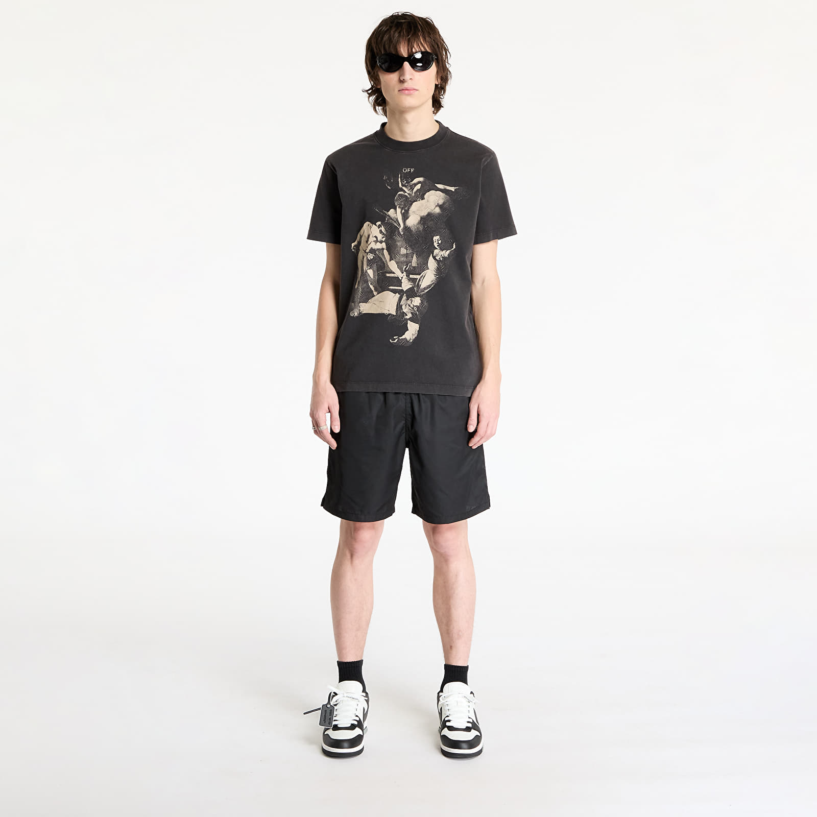 T-Shirts Off-White Martyrdom Slim S/S Tee Vintage Black