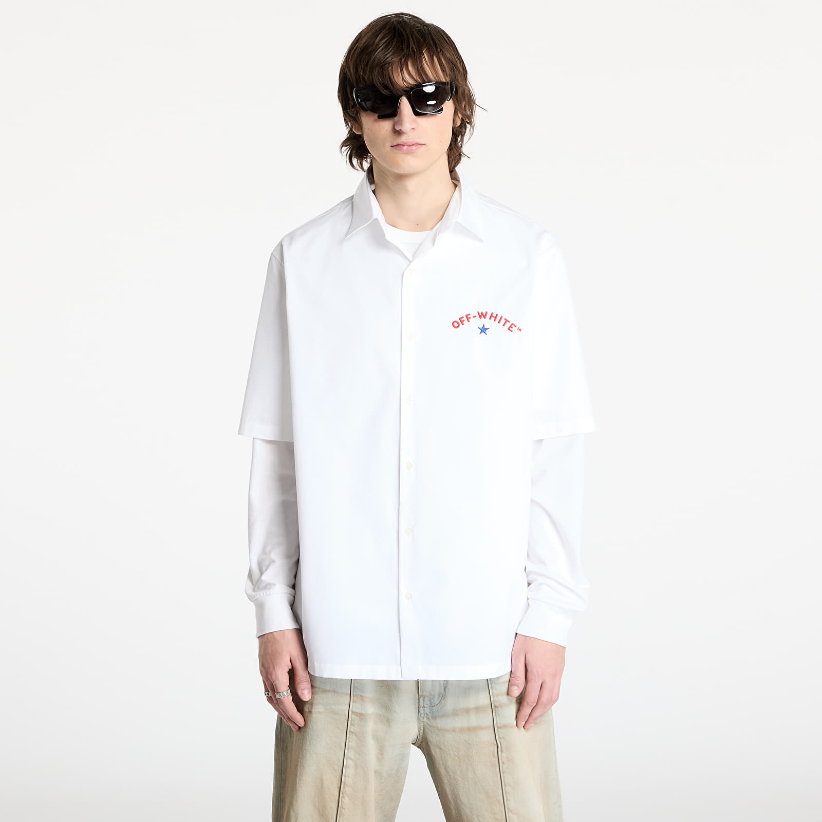 Srajce  Off-White Star Arrow Popl Bowling Shirt White/ Black