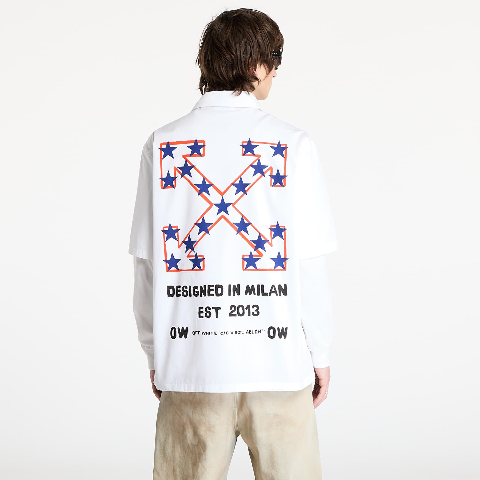 Srajce  Off-White Star Arrow Popl Bowling Shirt White/ Black