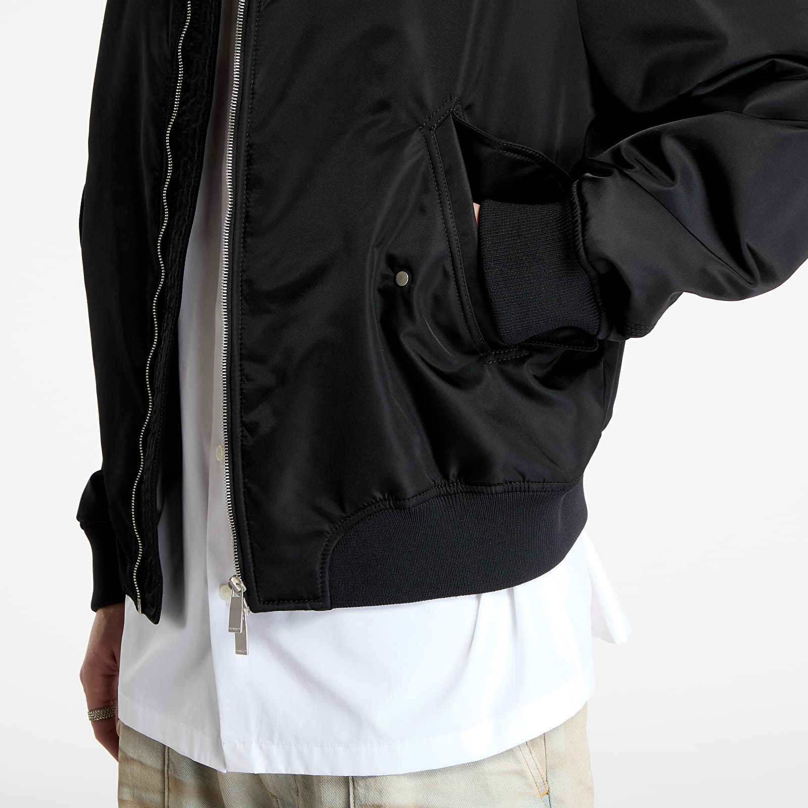 Bombery Off-White Script Nyl Varsity Bomber Black/ White