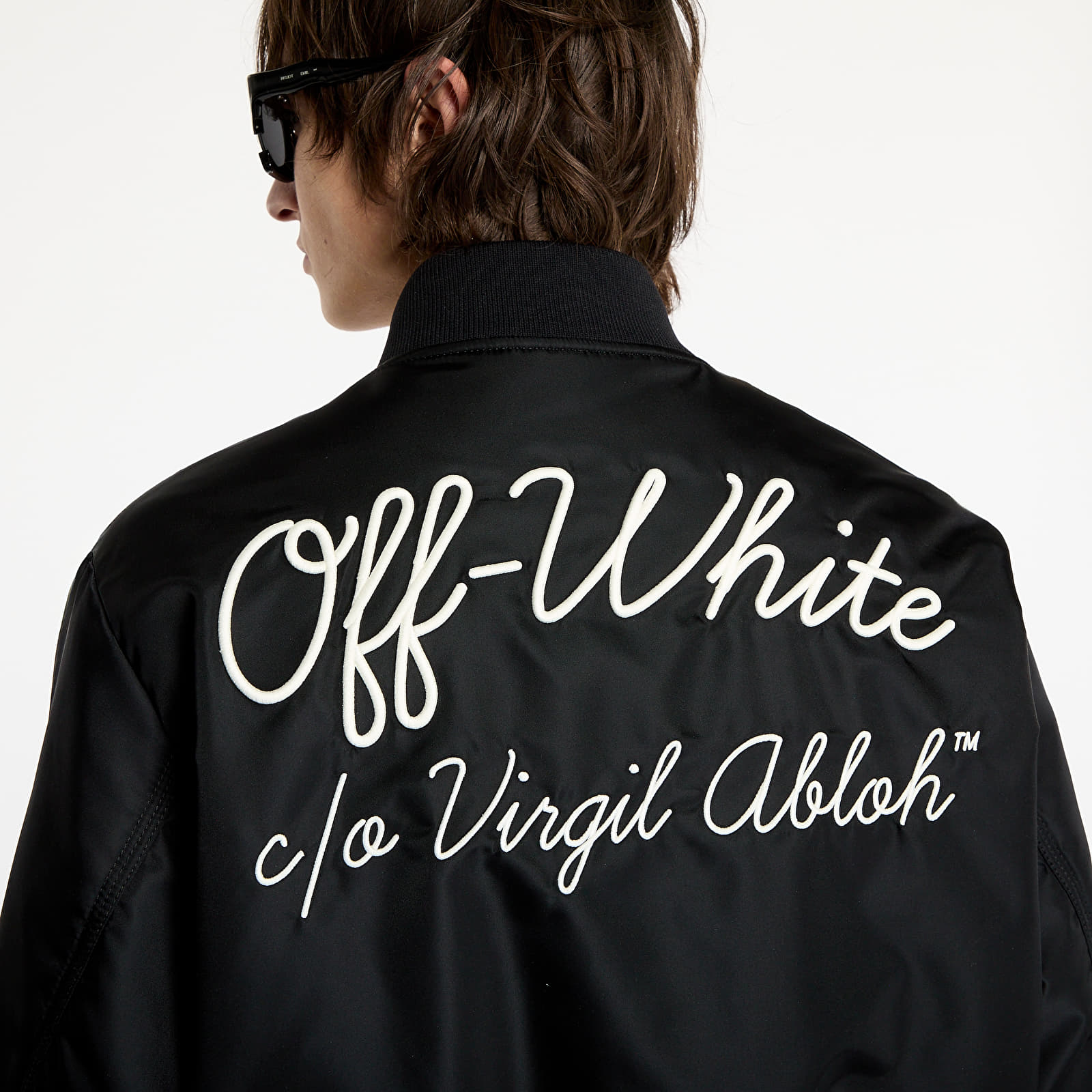 Bombery Off-White Script Nyl Varsity Bomber Black/ White