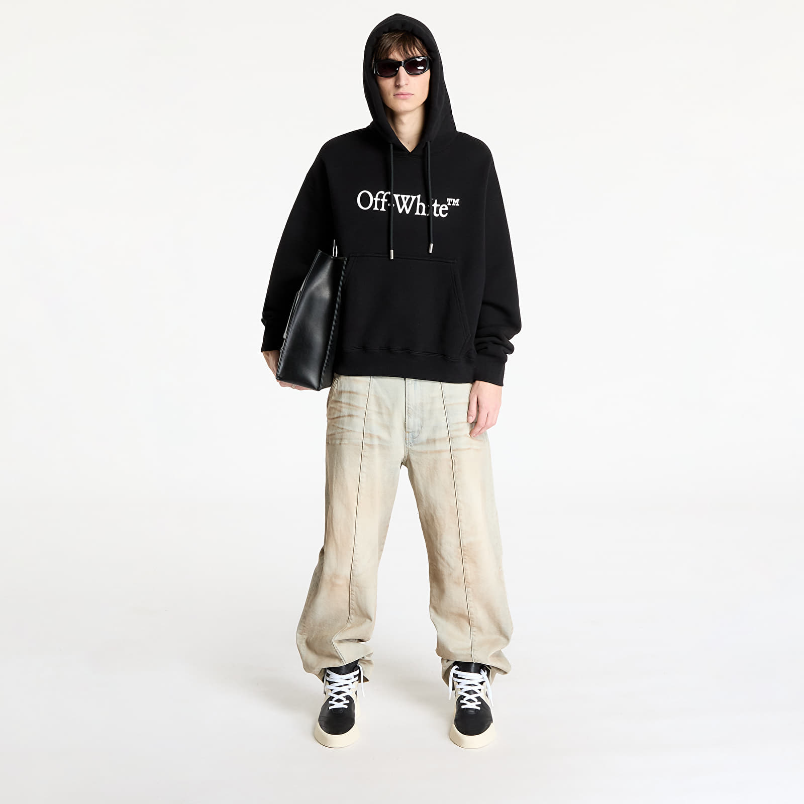 Sweatjacken und Sweatshirts Off-White Big Bookish Skate Hoodie Black/ White