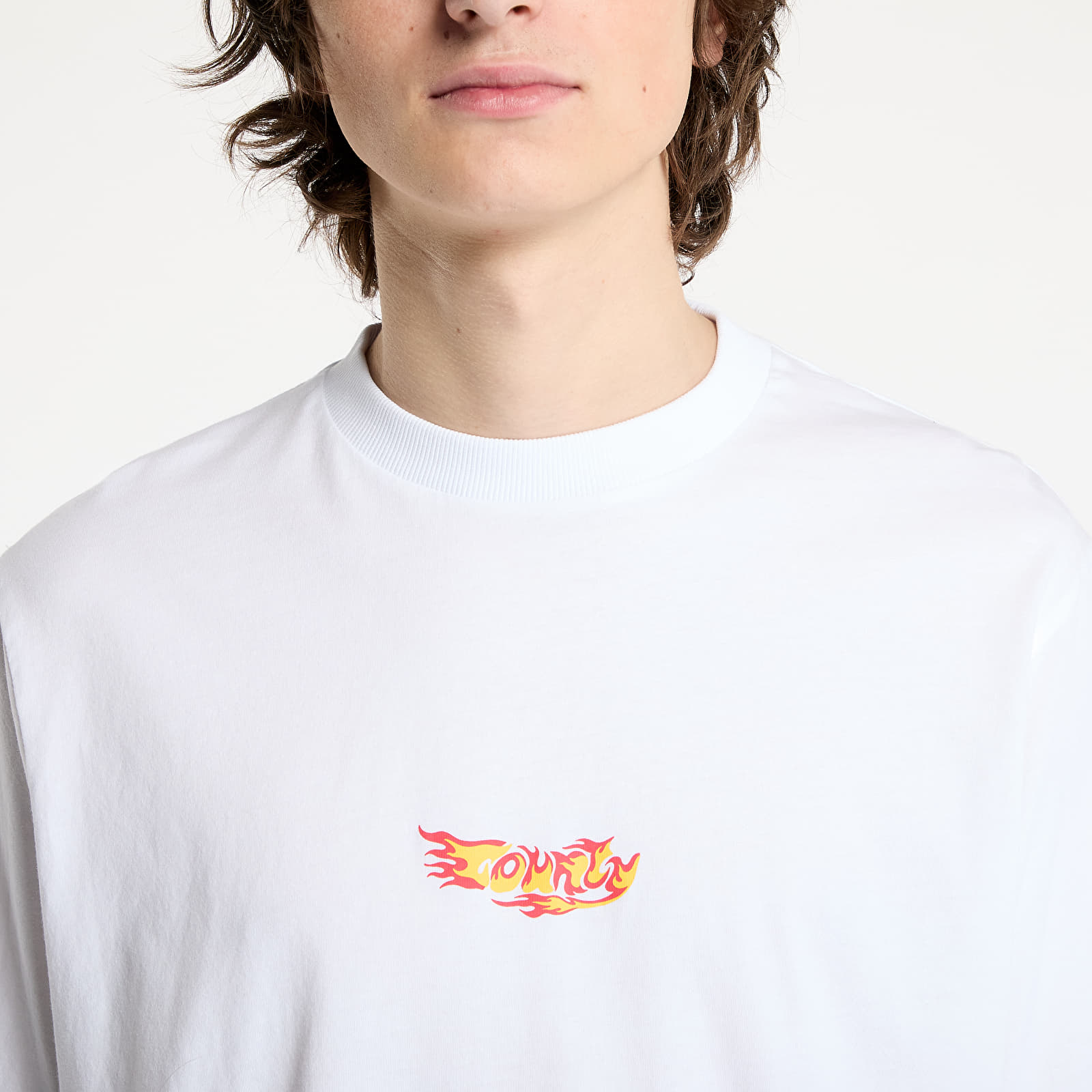 T-shirts Marcelo Burlon County Flame Boxy T-Shirt White/ Red