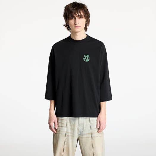 Tričko Marcelo Burlon County Globe Loose T-Shirt Black/ Deep Green