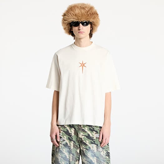 Tričko Marcelo Burlon County Goth Boxy T-Shirt Ecru Brown