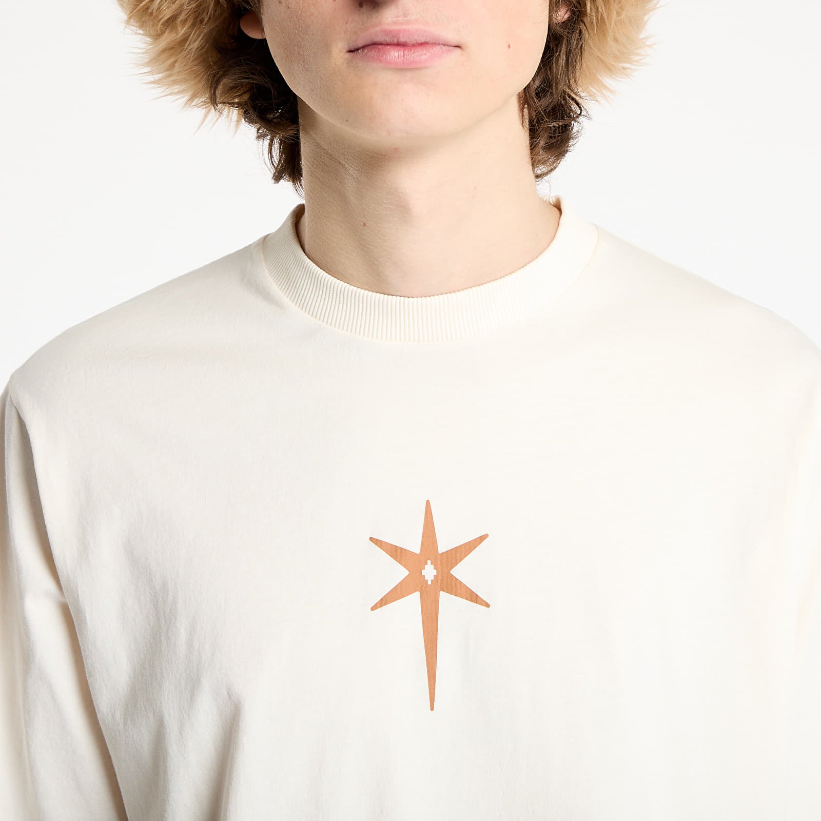 T-Shirts Marcelo Burlon County Goth Boxy T-Shirt Ecru Brown