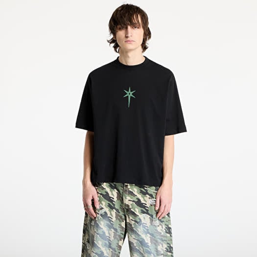Tričko Marcelo Burlon County Goth Boxy T-Shirt Black/ Deep Green