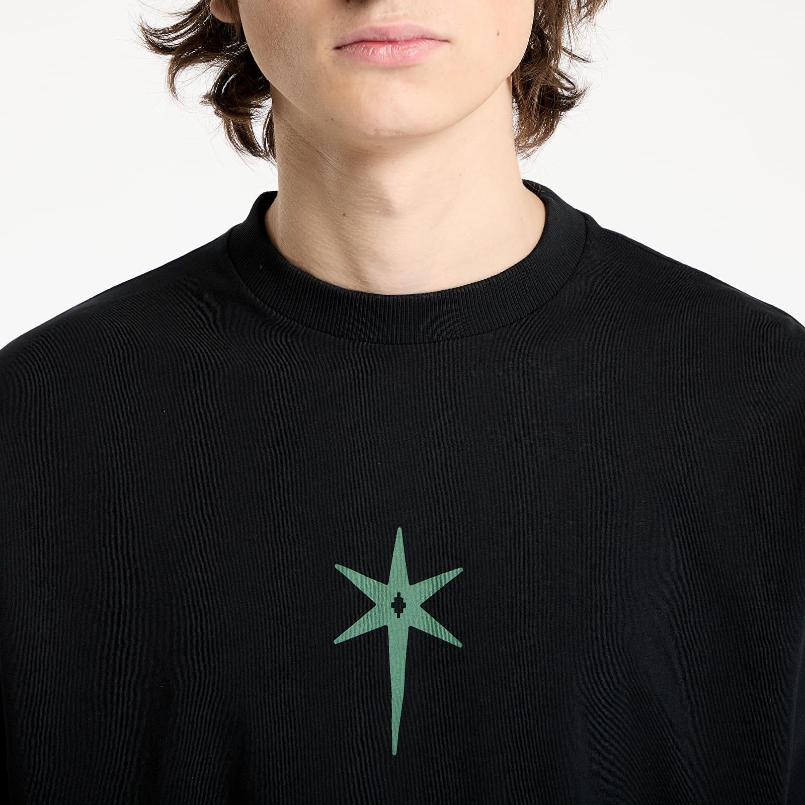 T-shirts Marcelo Burlon County Goth Boxy T-Shirt Black/ Deep Green