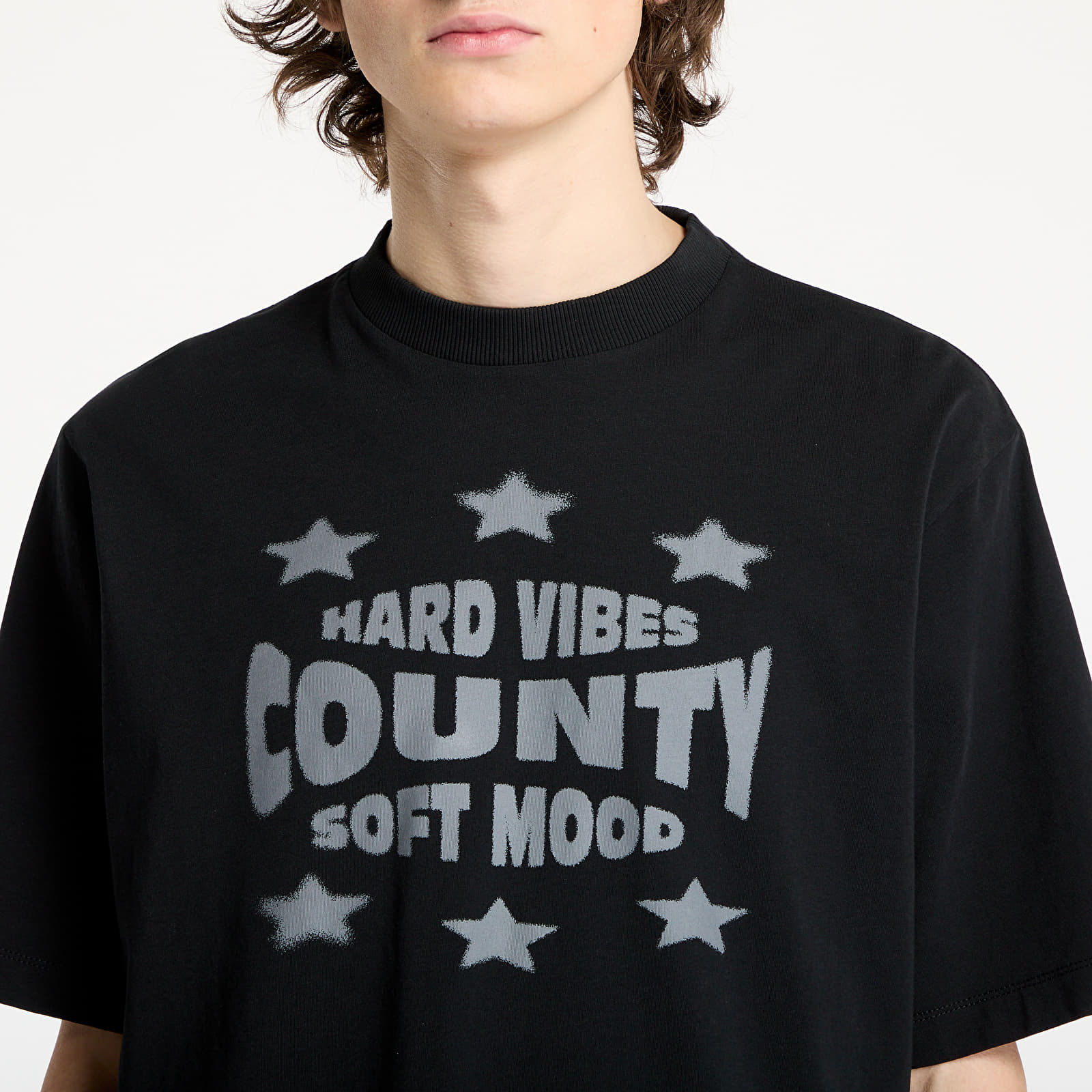 T-paidat Marcelo Burlon Hard Vibes Boxy T-Shirt Black Anthracite