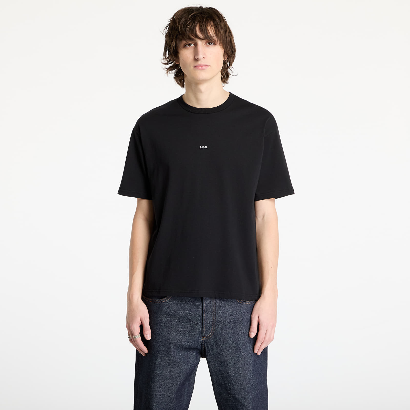 T-shirt A.P.C. Boxy Micro Logo T-Shirt Black L