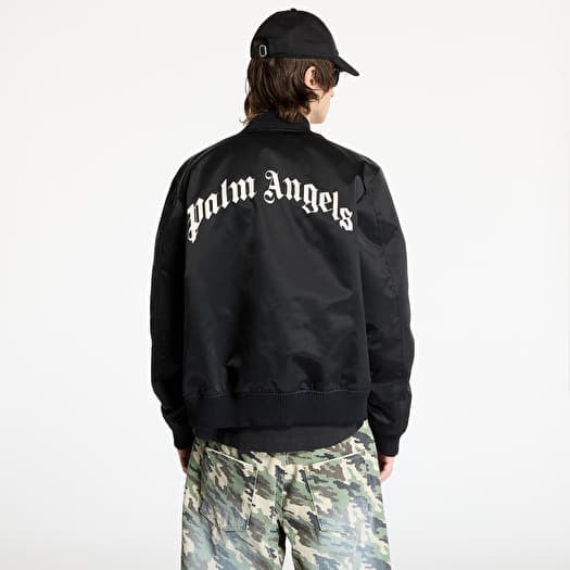 Bomber Jackets Palm Angels Curved Logo Bomber Black/ Black | Footshop