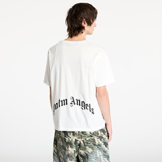 T-shirts Palm Angels Back Curved Logo Slim Tee Off White