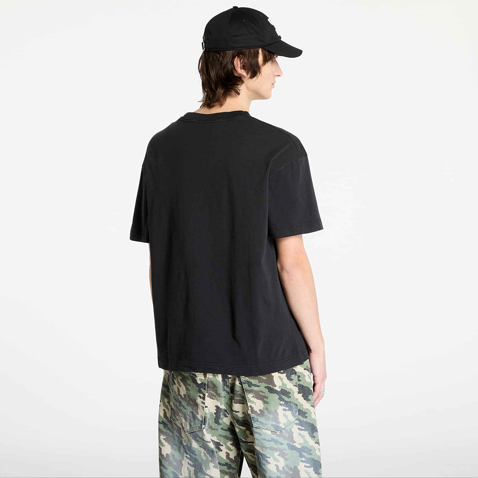 T-Shirts Palm Angels Curved Logo Tee Black/ Black