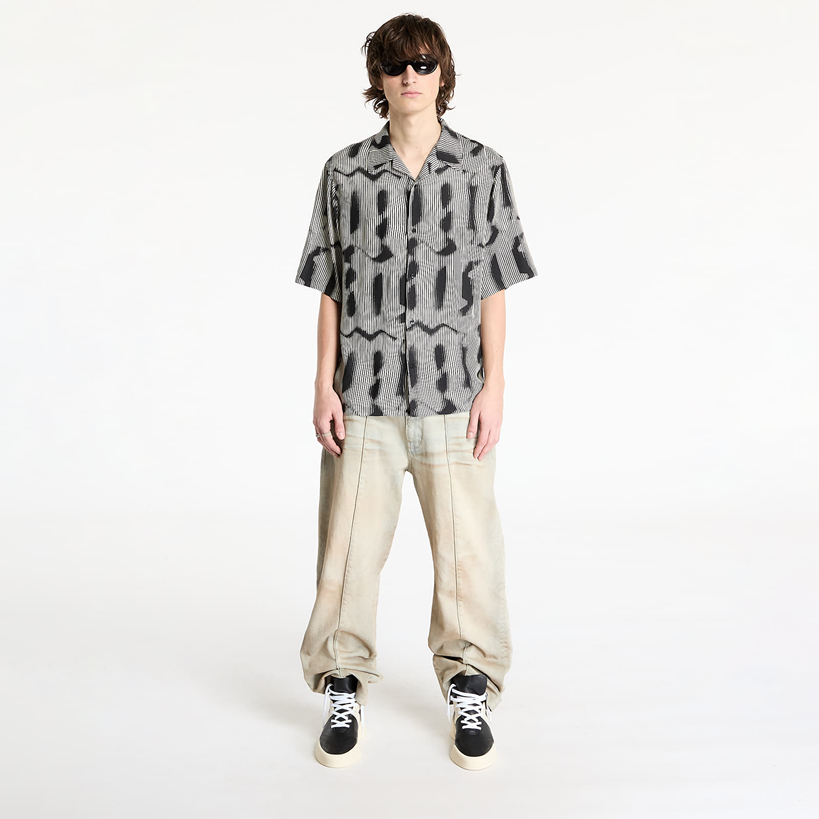 Paidat MISBHV M Sprayed Viscose Shirt UNISEX Black/ White