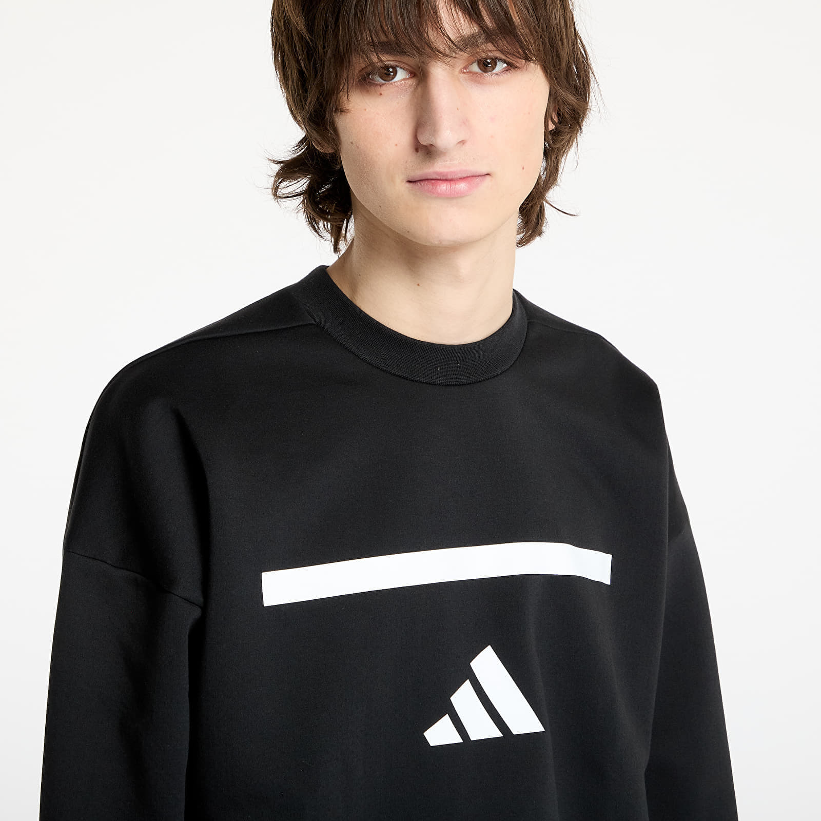 Hanorac adidas Z.N.E. Sweatshirt Black/ White - 1 | YEO