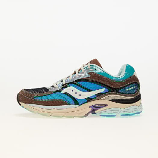 Saucony x Footpatrol Progrid Omni 9 Blue/ Brown