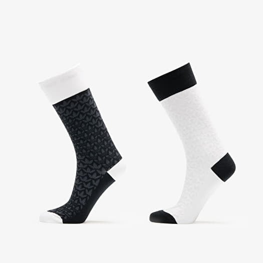 adidas Monogram Crew Socks 2-Pack Black/ White
