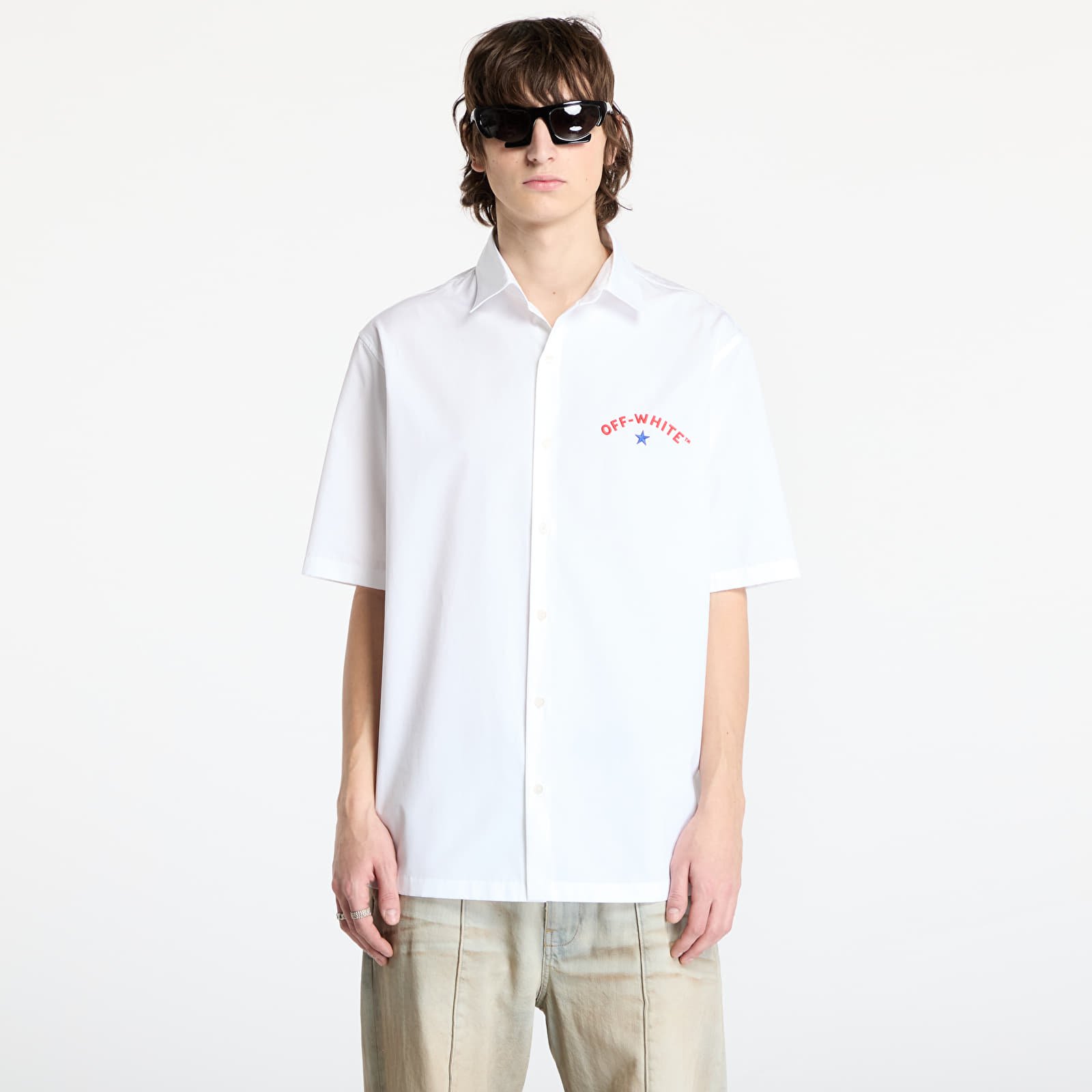 Srajce  Off-White Star Arrow Popl Bowling Shirt White/ Black