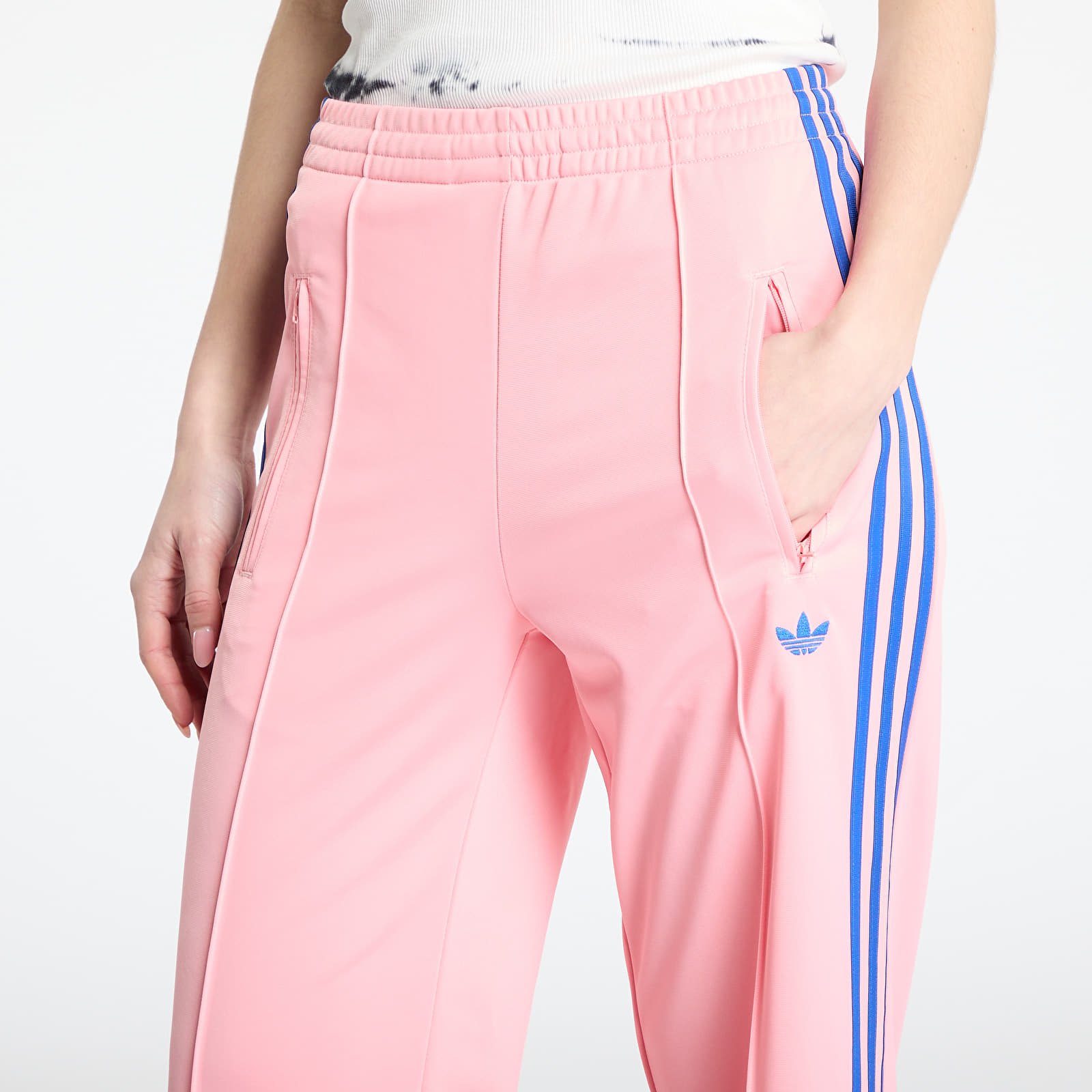 Women's sweatpants adidas Firebird Adicolor Loose Tracksuit Pants Semi Pink Spark/ Blue