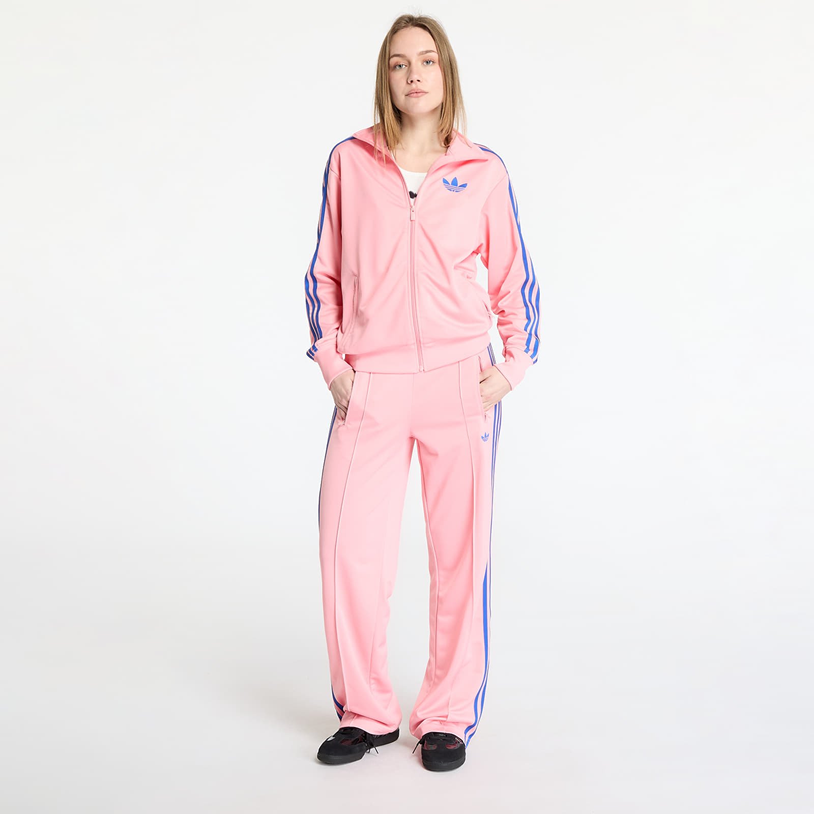 Women's sweatpants adidas Firebird Adicolor Loose Tracksuit Pants Semi Pink Spark/ Blue