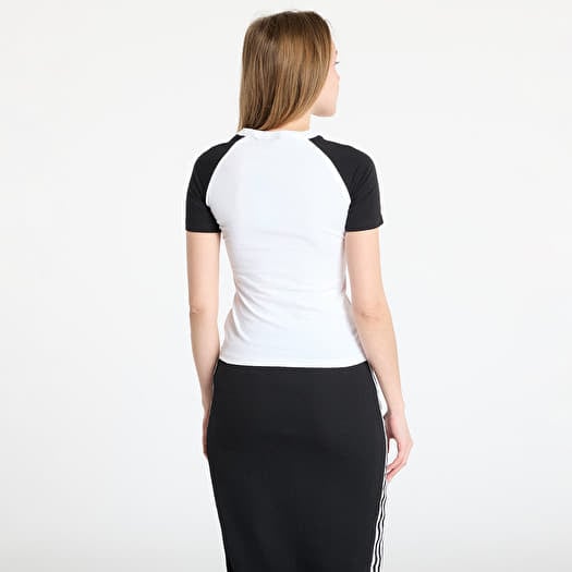 T-shirts adidas Adicolor 3 Stripe Raglan Slim Tee White