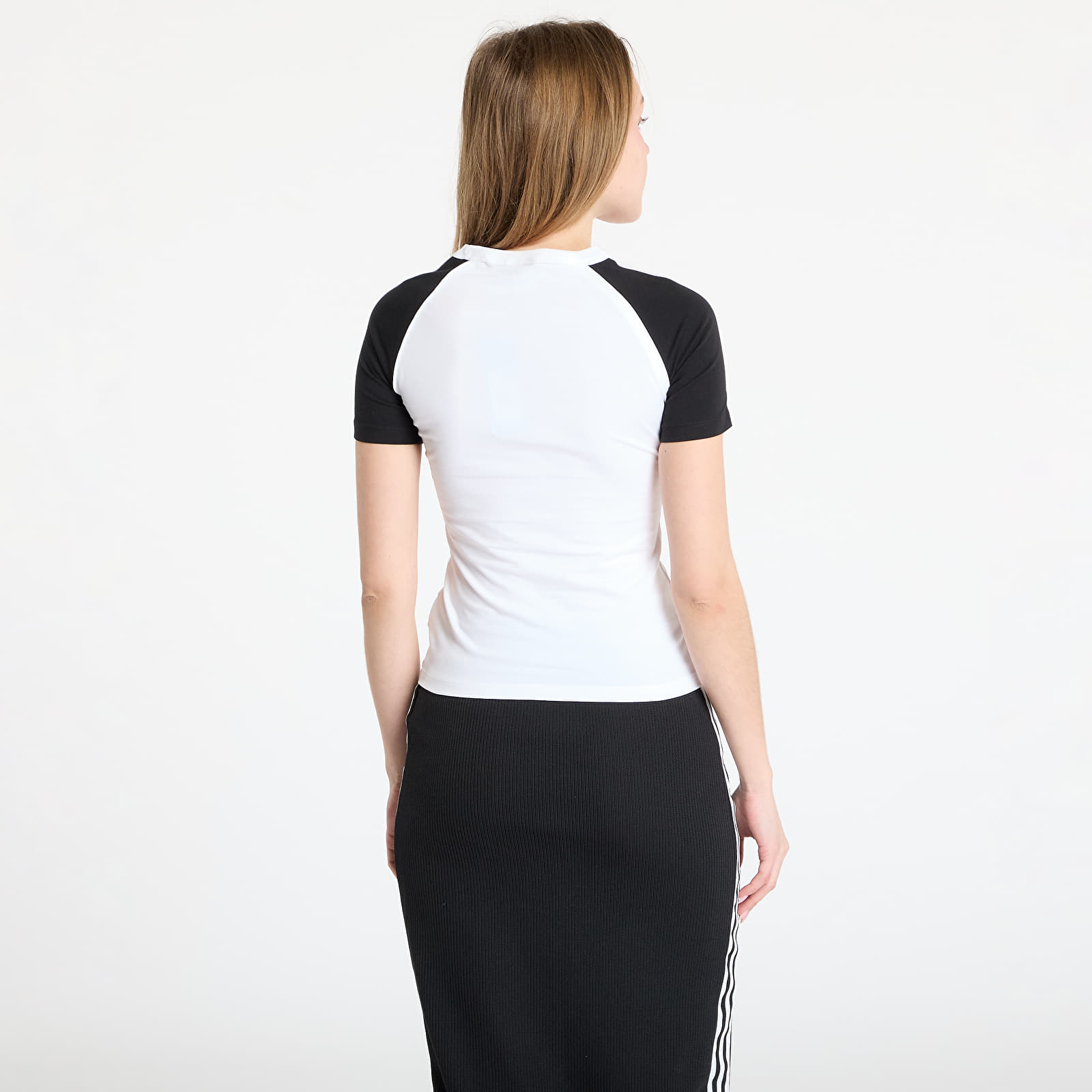 Koszulki adidas Adicolor 3 Stripe Raglan Slim Tee White/ Black