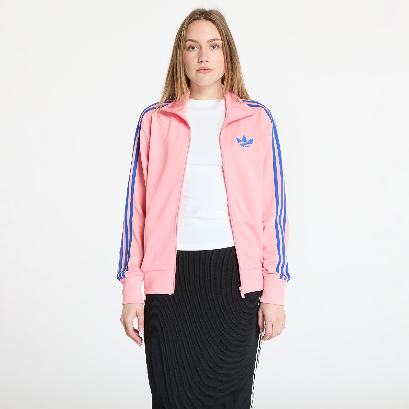 Hoodies en truien adidas Firebird Adicolor Classic Loose Tracktop Semi Pink Spark/ Blue