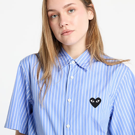 Comme des Garçons PLAY Black Emblem Woven Shirt UNISEX Stripe