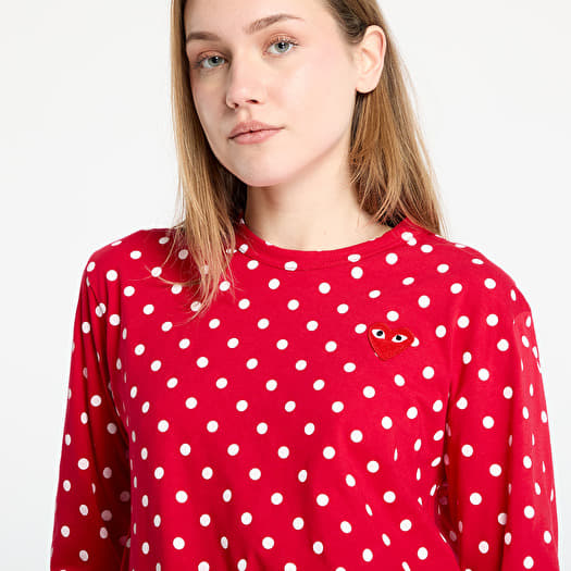 T-shirts Comme des Garçons PLAY Heart Logo Long Sleeve Tee