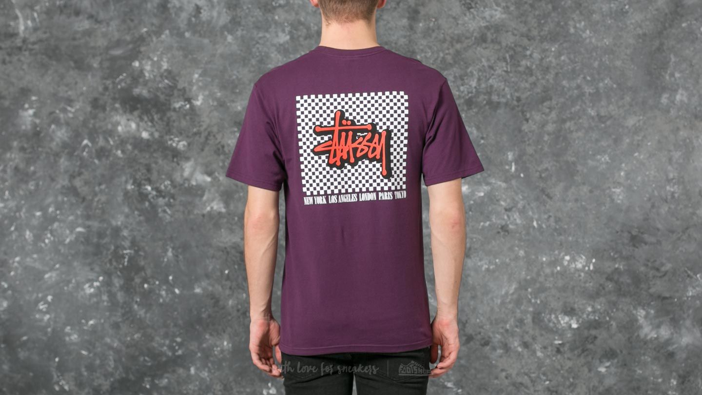 T-shirts Stüssy Checkers Tee Grape