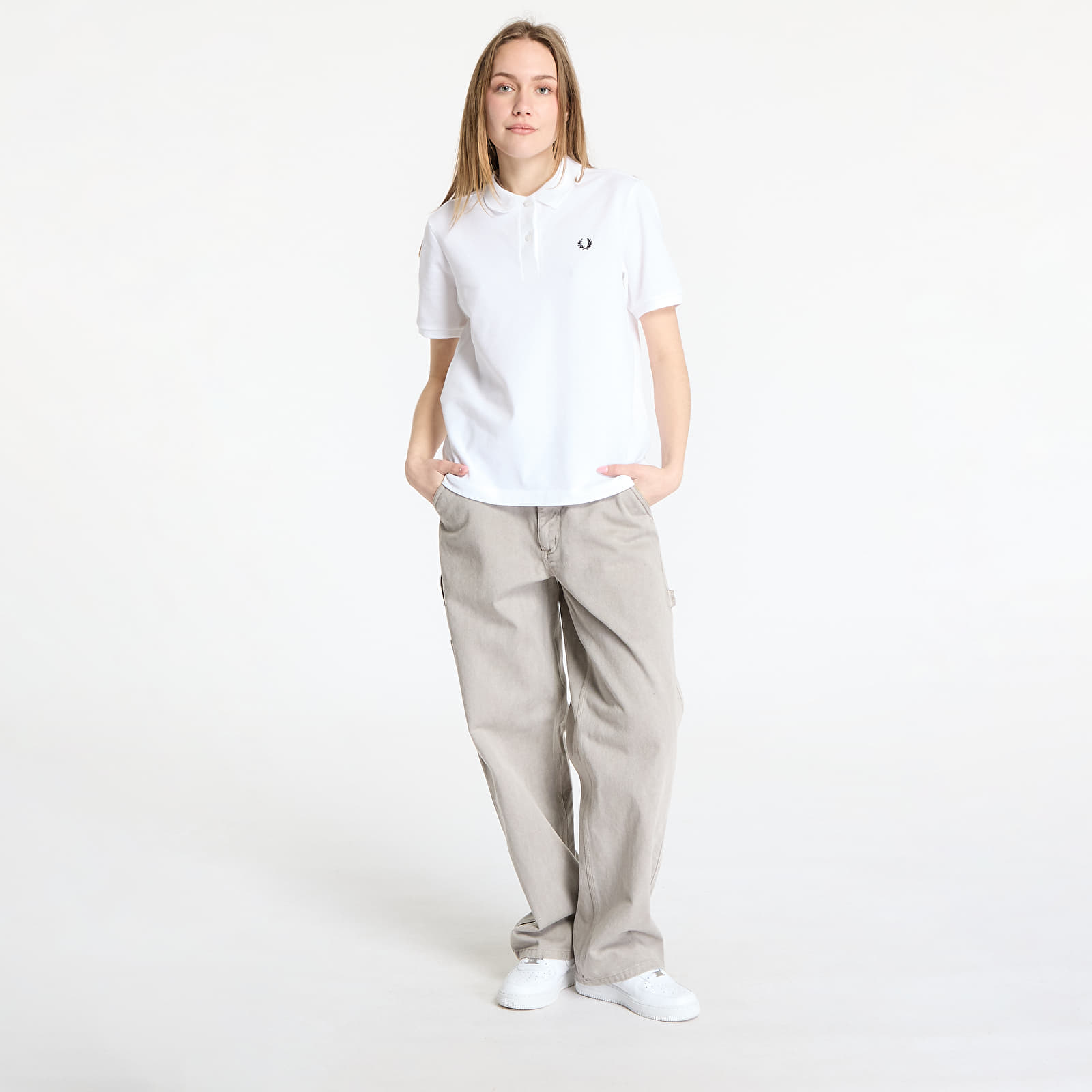 Damen T-Shirts  FRED PERRY Shirt White