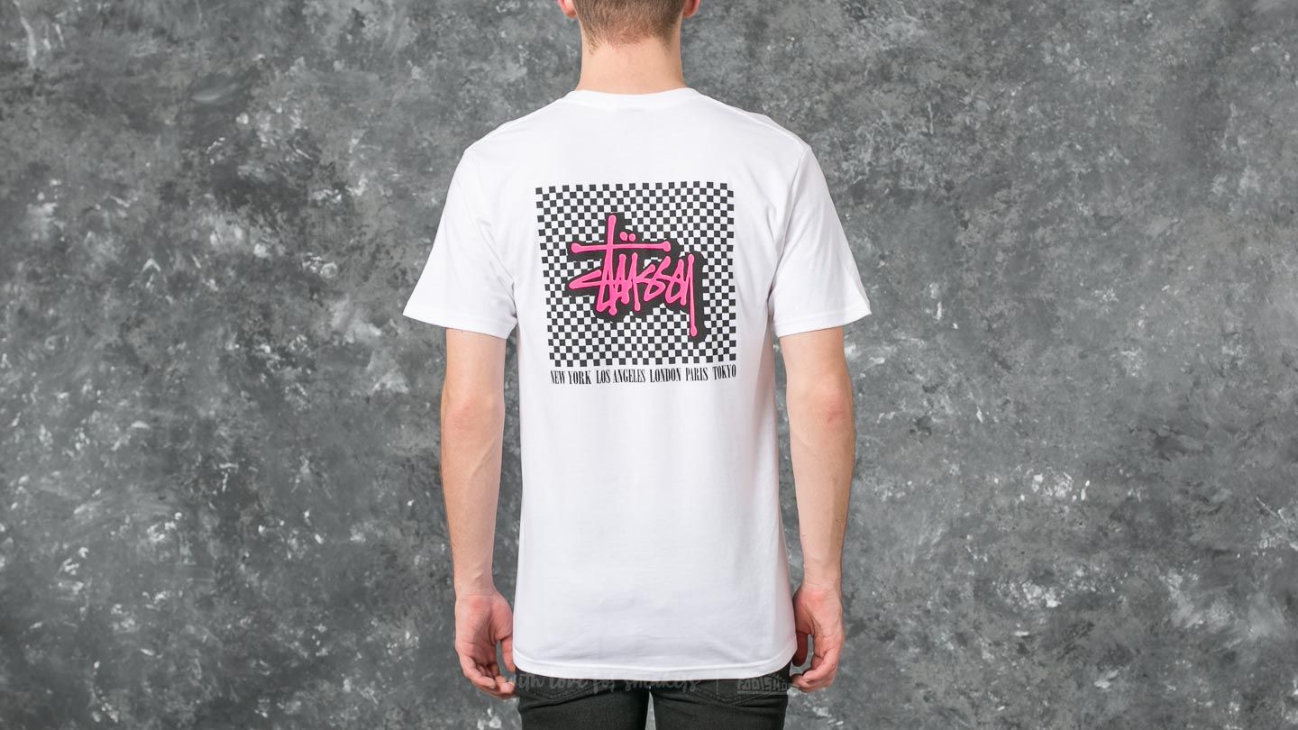 T-shirts Stüssy Checkers Tee White