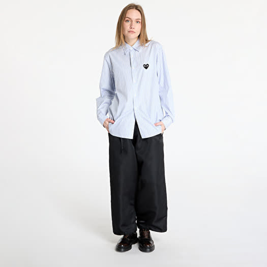 Shirts Comme des Garçons PLAY Black Heart Striped Shirt UNISEX